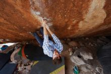 Bouldering in Hueco Tanks on 03/01/2019 with Blue Lizard Climbing and Yoga

Filename: SRM_20190301_1554380.jpg
Aperture: f/5.6
Shutter Speed: 1/500
Body: Canon EOS-1D Mark II
Lens: Canon EF 16-35mm f/2.8 L