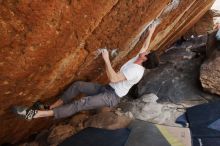 Bouldering in Hueco Tanks on 03/01/2019 with Blue Lizard Climbing and Yoga

Filename: SRM_20190301_1604000.jpg
Aperture: f/5.6
Shutter Speed: 1/400
Body: Canon EOS-1D Mark II
Lens: Canon EF 16-35mm f/2.8 L