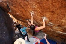 Bouldering in Hueco Tanks on 03/01/2019 with Blue Lizard Climbing and Yoga

Filename: SRM_20190301_1618240.jpg
Aperture: f/4.5
Shutter Speed: 1/200
Body: Canon EOS-1D Mark II
Lens: Canon EF 16-35mm f/2.8 L