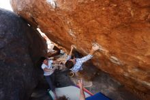 Bouldering in Hueco Tanks on 03/01/2019 with Blue Lizard Climbing and Yoga

Filename: SRM_20190301_1625250.jpg
Aperture: f/4.5
Shutter Speed: 1/400
Body: Canon EOS-1D Mark II
Lens: Canon EF 16-35mm f/2.8 L