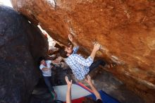 Bouldering in Hueco Tanks on 03/01/2019 with Blue Lizard Climbing and Yoga

Filename: SRM_20190301_1625320.jpg
Aperture: f/4.5
Shutter Speed: 1/400
Body: Canon EOS-1D Mark II
Lens: Canon EF 16-35mm f/2.8 L