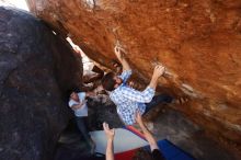 Bouldering in Hueco Tanks on 03/01/2019 with Blue Lizard Climbing and Yoga

Filename: SRM_20190301_1625321.jpg
Aperture: f/4.5
Shutter Speed: 1/400
Body: Canon EOS-1D Mark II
Lens: Canon EF 16-35mm f/2.8 L