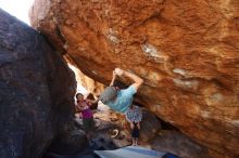 Bouldering in Hueco Tanks on 03/01/2019 with Blue Lizard Climbing and Yoga

Filename: SRM_20190301_1644200.jpg
Aperture: f/5.0
Shutter Speed: 1/250
Body: Canon EOS-1D Mark II
Lens: Canon EF 16-35mm f/2.8 L