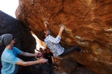 Bouldering in Hueco Tanks on 03/01/2019 with Blue Lizard Climbing and Yoga

Filename: SRM_20190301_1646321.jpg
Aperture: f/5.6
Shutter Speed: 1/320
Body: Canon EOS-1D Mark II
Lens: Canon EF 16-35mm f/2.8 L