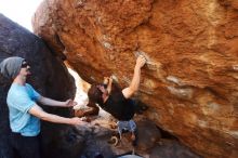 Bouldering in Hueco Tanks on 03/01/2019 with Blue Lizard Climbing and Yoga

Filename: SRM_20190301_1649130.jpg
Aperture: f/5.6
Shutter Speed: 1/200
Body: Canon EOS-1D Mark II
Lens: Canon EF 16-35mm f/2.8 L