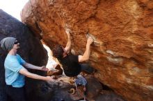 Bouldering in Hueco Tanks on 03/01/2019 with Blue Lizard Climbing and Yoga

Filename: SRM_20190301_1649140.jpg
Aperture: f/5.6
Shutter Speed: 1/200
Body: Canon EOS-1D Mark II
Lens: Canon EF 16-35mm f/2.8 L