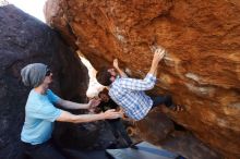 Bouldering in Hueco Tanks on 03/01/2019 with Blue Lizard Climbing and Yoga

Filename: SRM_20190301_1651450.jpg
Aperture: f/5.6
Shutter Speed: 1/200
Body: Canon EOS-1D Mark II
Lens: Canon EF 16-35mm f/2.8 L