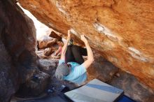 Bouldering in Hueco Tanks on 03/01/2019 with Blue Lizard Climbing and Yoga

Filename: SRM_20190301_1653340.jpg
Aperture: f/5.6
Shutter Speed: 1/125
Body: Canon EOS-1D Mark II
Lens: Canon EF 16-35mm f/2.8 L