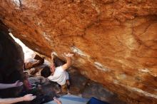 Bouldering in Hueco Tanks on 03/01/2019 with Blue Lizard Climbing and Yoga

Filename: SRM_20190301_1655190.jpg
Aperture: f/5.6
Shutter Speed: 1/200
Body: Canon EOS-1D Mark II
Lens: Canon EF 16-35mm f/2.8 L