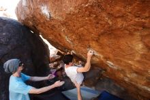 Bouldering in Hueco Tanks on 03/01/2019 with Blue Lizard Climbing and Yoga

Filename: SRM_20190301_1655240.jpg
Aperture: f/5.6
Shutter Speed: 1/250
Body: Canon EOS-1D Mark II
Lens: Canon EF 16-35mm f/2.8 L