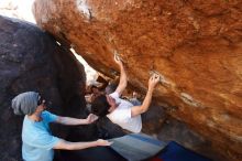 Bouldering in Hueco Tanks on 03/01/2019 with Blue Lizard Climbing and Yoga

Filename: SRM_20190301_1655260.jpg
Aperture: f/5.6
Shutter Speed: 1/250
Body: Canon EOS-1D Mark II
Lens: Canon EF 16-35mm f/2.8 L