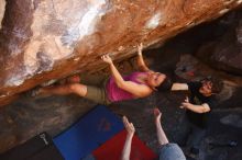 Bouldering in Hueco Tanks on 03/01/2019 with Blue Lizard Climbing and Yoga

Filename: SRM_20190301_1724080.jpg
Aperture: f/5.0
Shutter Speed: 1/250
Body: Canon EOS-1D Mark II
Lens: Canon EF 16-35mm f/2.8 L