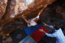 Bouldering in Hueco Tanks on 03/01/2019 with Blue Lizard Climbing and Yoga

Filename: SRM_20190301_1730210.jpg
Aperture: f/5.0
Shutter Speed: 1/320
Body: Canon EOS-1D Mark II
Lens: Canon EF 16-35mm f/2.8 L