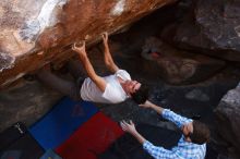 Bouldering in Hueco Tanks on 03/01/2019 with Blue Lizard Climbing and Yoga

Filename: SRM_20190301_1730330.jpg
Aperture: f/5.0
Shutter Speed: 1/320
Body: Canon EOS-1D Mark II
Lens: Canon EF 16-35mm f/2.8 L