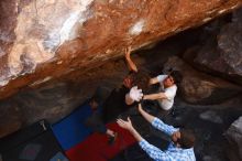 Bouldering in Hueco Tanks on 03/01/2019 with Blue Lizard Climbing and Yoga

Filename: SRM_20190301_1733471.jpg
Aperture: f/5.0
Shutter Speed: 1/320
Body: Canon EOS-1D Mark II
Lens: Canon EF 16-35mm f/2.8 L