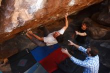 Bouldering in Hueco Tanks on 03/01/2019 with Blue Lizard Climbing and Yoga

Filename: SRM_20190301_1738450.jpg
Aperture: f/5.0
Shutter Speed: 1/250
Body: Canon EOS-1D Mark II
Lens: Canon EF 16-35mm f/2.8 L