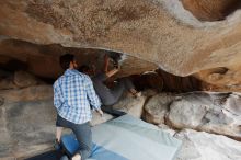 Bouldering in Hueco Tanks on 03/02/2019 with Blue Lizard Climbing and Yoga

Filename: SRM_20190302_1028290.jpg
Aperture: f/5.6
Shutter Speed: 1/250
Body: Canon EOS-1D Mark II
Lens: Canon EF 16-35mm f/2.8 L