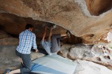 Bouldering in Hueco Tanks on 03/02/2019 with Blue Lizard Climbing and Yoga

Filename: SRM_20190302_1028320.jpg
Aperture: f/5.6
Shutter Speed: 1/250
Body: Canon EOS-1D Mark II
Lens: Canon EF 16-35mm f/2.8 L