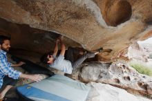 Bouldering in Hueco Tanks on 03/02/2019 with Blue Lizard Climbing and Yoga

Filename: SRM_20190302_1028350.jpg
Aperture: f/5.6
Shutter Speed: 1/250
Body: Canon EOS-1D Mark II
Lens: Canon EF 16-35mm f/2.8 L