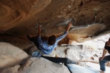 Bouldering in Hueco Tanks on 03/02/2019 with Blue Lizard Climbing and Yoga

Filename: SRM_20190302_1036150.jpg
Aperture: f/5.6
Shutter Speed: 1/160
Body: Canon EOS-1D Mark II
Lens: Canon EF 16-35mm f/2.8 L