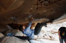 Bouldering in Hueco Tanks on 03/02/2019 with Blue Lizard Climbing and Yoga

Filename: SRM_20190302_1036220.jpg
Aperture: f/5.6
Shutter Speed: 1/160
Body: Canon EOS-1D Mark II
Lens: Canon EF 16-35mm f/2.8 L