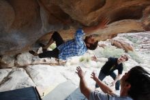 Bouldering in Hueco Tanks on 03/02/2019 with Blue Lizard Climbing and Yoga

Filename: SRM_20190302_1037060.jpg
Aperture: f/5.6
Shutter Speed: 1/320
Body: Canon EOS-1D Mark II
Lens: Canon EF 16-35mm f/2.8 L