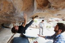 Bouldering in Hueco Tanks on 03/02/2019 with Blue Lizard Climbing and Yoga

Filename: SRM_20190302_1041080.jpg
Aperture: f/5.6
Shutter Speed: 1/200
Body: Canon EOS-1D Mark II
Lens: Canon EF 16-35mm f/2.8 L