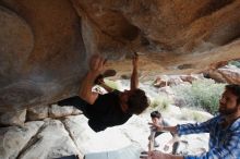 Bouldering in Hueco Tanks on 03/02/2019 with Blue Lizard Climbing and Yoga

Filename: SRM_20190302_1041250.jpg
Aperture: f/5.6
Shutter Speed: 1/500
Body: Canon EOS-1D Mark II
Lens: Canon EF 16-35mm f/2.8 L