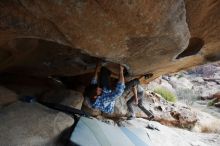 Bouldering in Hueco Tanks on 03/02/2019 with Blue Lizard Climbing and Yoga

Filename: SRM_20190302_1050220.jpg
Aperture: f/5.6
Shutter Speed: 1/250
Body: Canon EOS-1D Mark II
Lens: Canon EF 16-35mm f/2.8 L