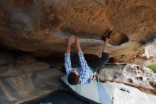 Bouldering in Hueco Tanks on 03/02/2019 with Blue Lizard Climbing and Yoga

Filename: SRM_20190302_1050290.jpg
Aperture: f/5.6
Shutter Speed: 1/250
Body: Canon EOS-1D Mark II
Lens: Canon EF 16-35mm f/2.8 L