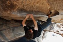 Bouldering in Hueco Tanks on 03/02/2019 with Blue Lizard Climbing and Yoga

Filename: SRM_20190302_1054110.jpg
Aperture: f/5.6
Shutter Speed: 1/250
Body: Canon EOS-1D Mark II
Lens: Canon EF 16-35mm f/2.8 L