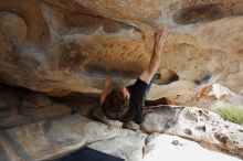 Bouldering in Hueco Tanks on 03/02/2019 with Blue Lizard Climbing and Yoga

Filename: SRM_20190302_1054180.jpg
Aperture: f/5.6
Shutter Speed: 1/250
Body: Canon EOS-1D Mark II
Lens: Canon EF 16-35mm f/2.8 L