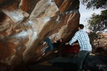 Bouldering in Hueco Tanks on 03/02/2019 with Blue Lizard Climbing and Yoga

Filename: SRM_20190302_1153410.jpg
Aperture: f/8.0
Shutter Speed: 1/250
Body: Canon EOS-1D Mark II
Lens: Canon EF 16-35mm f/2.8 L