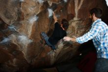 Bouldering in Hueco Tanks on 03/02/2019 with Blue Lizard Climbing and Yoga

Filename: SRM_20190302_1208300.jpg
Aperture: f/8.0
Shutter Speed: 1/250
Body: Canon EOS-1D Mark II
Lens: Canon EF 16-35mm f/2.8 L