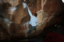 Bouldering in Hueco Tanks on 03/02/2019 with Blue Lizard Climbing and Yoga

Filename: SRM_20190302_1210590.jpg
Aperture: f/8.0
Shutter Speed: 1/250
Body: Canon EOS-1D Mark II
Lens: Canon EF 16-35mm f/2.8 L