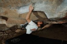 Bouldering in Hueco Tanks on 03/02/2019 with Blue Lizard Climbing and Yoga

Filename: SRM_20190302_1315220.jpg
Aperture: f/8.0
Shutter Speed: 1/250
Body: Canon EOS-1D Mark II
Lens: Canon EF 16-35mm f/2.8 L