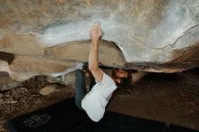 Bouldering in Hueco Tanks on 03/02/2019 with Blue Lizard Climbing and Yoga

Filename: SRM_20190302_1317150.jpg
Aperture: f/8.0
Shutter Speed: 1/250
Body: Canon EOS-1D Mark II
Lens: Canon EF 16-35mm f/2.8 L