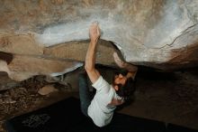 Bouldering in Hueco Tanks on 03/02/2019 with Blue Lizard Climbing and Yoga

Filename: SRM_20190302_1317151.jpg
Aperture: f/8.0
Shutter Speed: 1/250
Body: Canon EOS-1D Mark II
Lens: Canon EF 16-35mm f/2.8 L