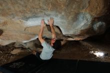 Bouldering in Hueco Tanks on 03/02/2019 with Blue Lizard Climbing and Yoga

Filename: SRM_20190302_1324250.jpg
Aperture: f/8.0
Shutter Speed: 1/250
Body: Canon EOS-1D Mark II
Lens: Canon EF 16-35mm f/2.8 L