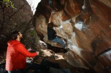 Bouldering in Hueco Tanks on 03/02/2019 with Blue Lizard Climbing and Yoga

Filename: SRM_20190302_1334550.jpg
Aperture: f/5.6
Shutter Speed: 1/250
Body: Canon EOS-1D Mark II
Lens: Canon EF 16-35mm f/2.8 L