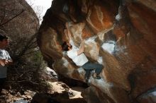 Bouldering in Hueco Tanks on 03/02/2019 with Blue Lizard Climbing and Yoga

Filename: SRM_20190302_1337520.jpg
Aperture: f/5.6
Shutter Speed: 1/250
Body: Canon EOS-1D Mark II
Lens: Canon EF 16-35mm f/2.8 L