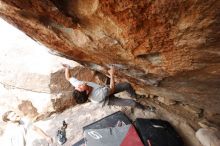 Bouldering in Hueco Tanks on 03/02/2019 with Blue Lizard Climbing and Yoga

Filename: SRM_20190302_1349430.jpg
Aperture: f/5.6
Shutter Speed: 1/250
Body: Canon EOS-1D Mark II
Lens: Canon EF 16-35mm f/2.8 L