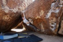 Bouldering in Hueco Tanks on 03/02/2019 with Blue Lizard Climbing and Yoga

Filename: SRM_20190302_1448540.jpg
Aperture: f/5.6
Shutter Speed: 1/250
Body: Canon EOS-1D Mark II
Lens: Canon EF 16-35mm f/2.8 L