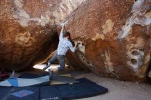 Bouldering in Hueco Tanks on 03/02/2019 with Blue Lizard Climbing and Yoga

Filename: SRM_20190302_1450050.jpg
Aperture: f/5.6
Shutter Speed: 1/250
Body: Canon EOS-1D Mark II
Lens: Canon EF 16-35mm f/2.8 L