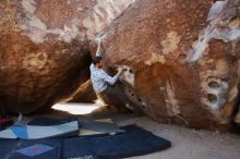 Bouldering in Hueco Tanks on 03/02/2019 with Blue Lizard Climbing and Yoga

Filename: SRM_20190302_1450060.jpg
Aperture: f/5.6
Shutter Speed: 1/250
Body: Canon EOS-1D Mark II
Lens: Canon EF 16-35mm f/2.8 L