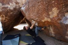 Bouldering in Hueco Tanks on 03/02/2019 with Blue Lizard Climbing and Yoga

Filename: SRM_20190302_1453150.jpg
Aperture: f/5.6
Shutter Speed: 1/250
Body: Canon EOS-1D Mark II
Lens: Canon EF 16-35mm f/2.8 L