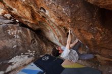Bouldering in Hueco Tanks on 03/02/2019 with Blue Lizard Climbing and Yoga

Filename: SRM_20190302_1503180.jpg
Aperture: f/5.6
Shutter Speed: 1/250
Body: Canon EOS-1D Mark II
Lens: Canon EF 16-35mm f/2.8 L
