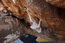 Bouldering in Hueco Tanks on 03/02/2019 with Blue Lizard Climbing and Yoga

Filename: SRM_20190302_1503190.jpg
Aperture: f/5.6
Shutter Speed: 1/250
Body: Canon EOS-1D Mark II
Lens: Canon EF 16-35mm f/2.8 L