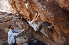 Bouldering in Hueco Tanks on 03/02/2019 with Blue Lizard Climbing and Yoga

Filename: SRM_20190302_1503310.jpg
Aperture: f/5.6
Shutter Speed: 1/250
Body: Canon EOS-1D Mark II
Lens: Canon EF 16-35mm f/2.8 L