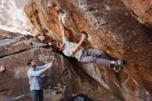 Bouldering in Hueco Tanks on 03/02/2019 with Blue Lizard Climbing and Yoga

Filename: SRM_20190302_1503320.jpg
Aperture: f/5.6
Shutter Speed: 1/250
Body: Canon EOS-1D Mark II
Lens: Canon EF 16-35mm f/2.8 L